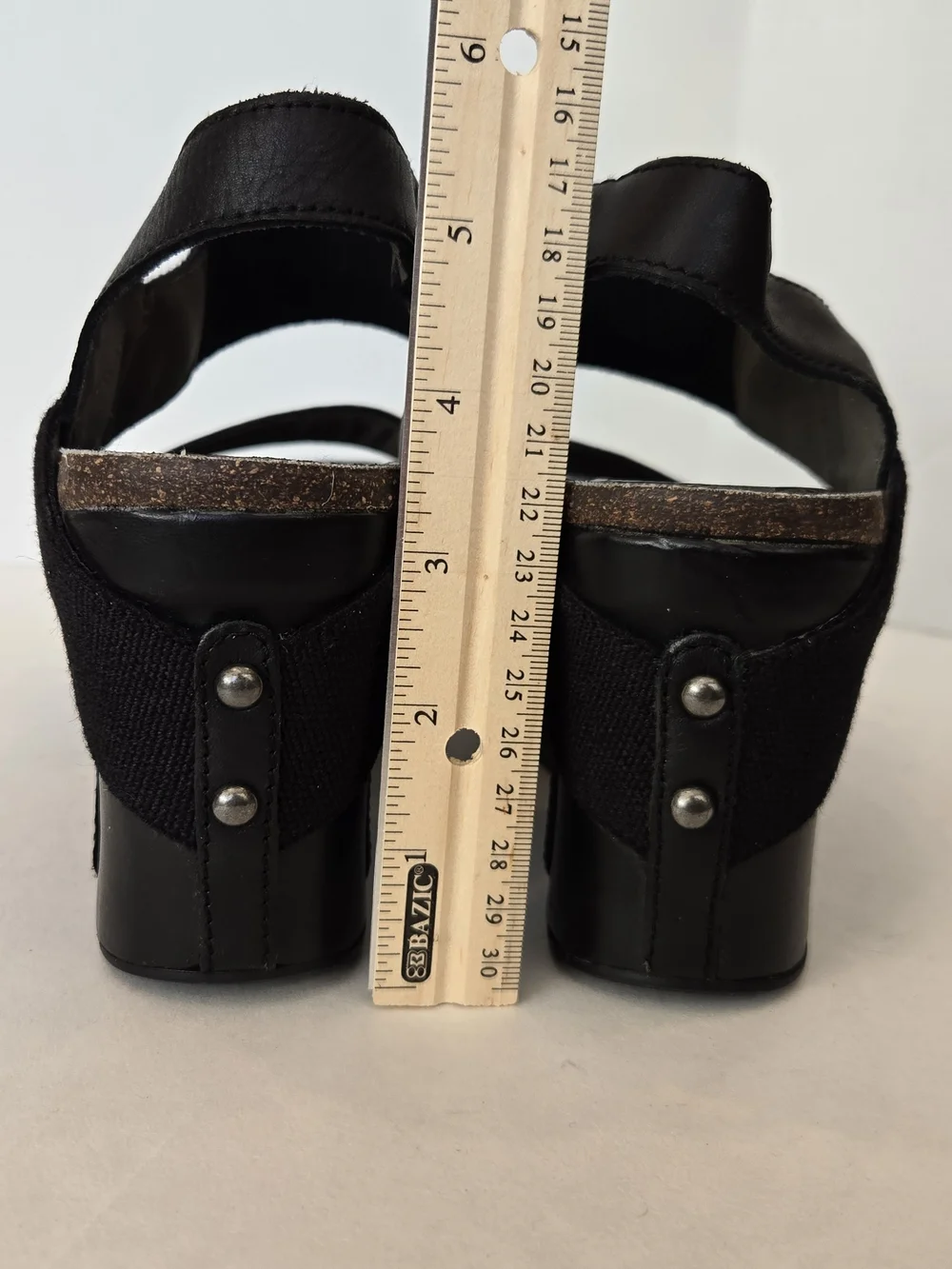 OTBT Black Platform Wedge Sandals with Elastic Ankle Strap